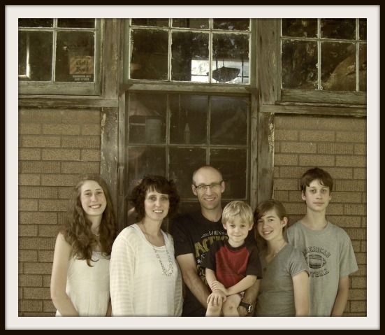 My family at Grandpa's print shop 